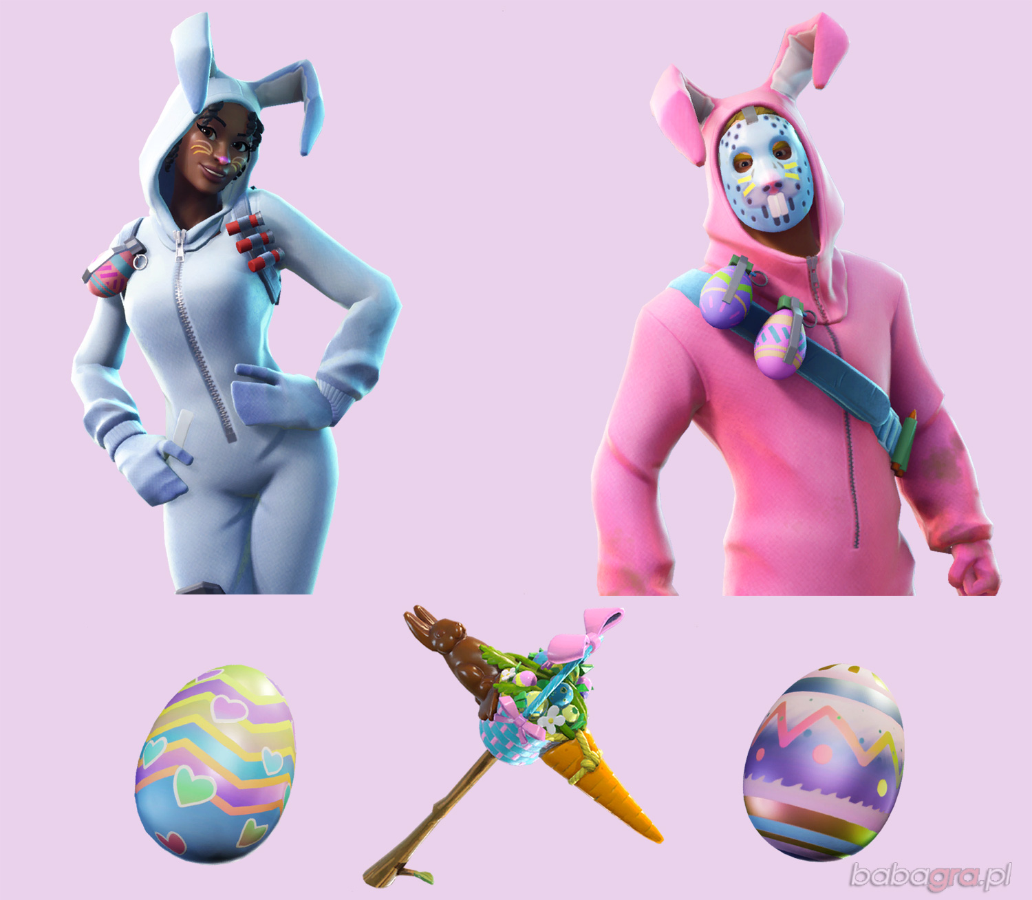 fortnite bunny brawler costume - rabbit raider oraz bunny brawler z plecaka...
